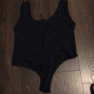 NWT Boohoo Low Back Navy Bodysuit